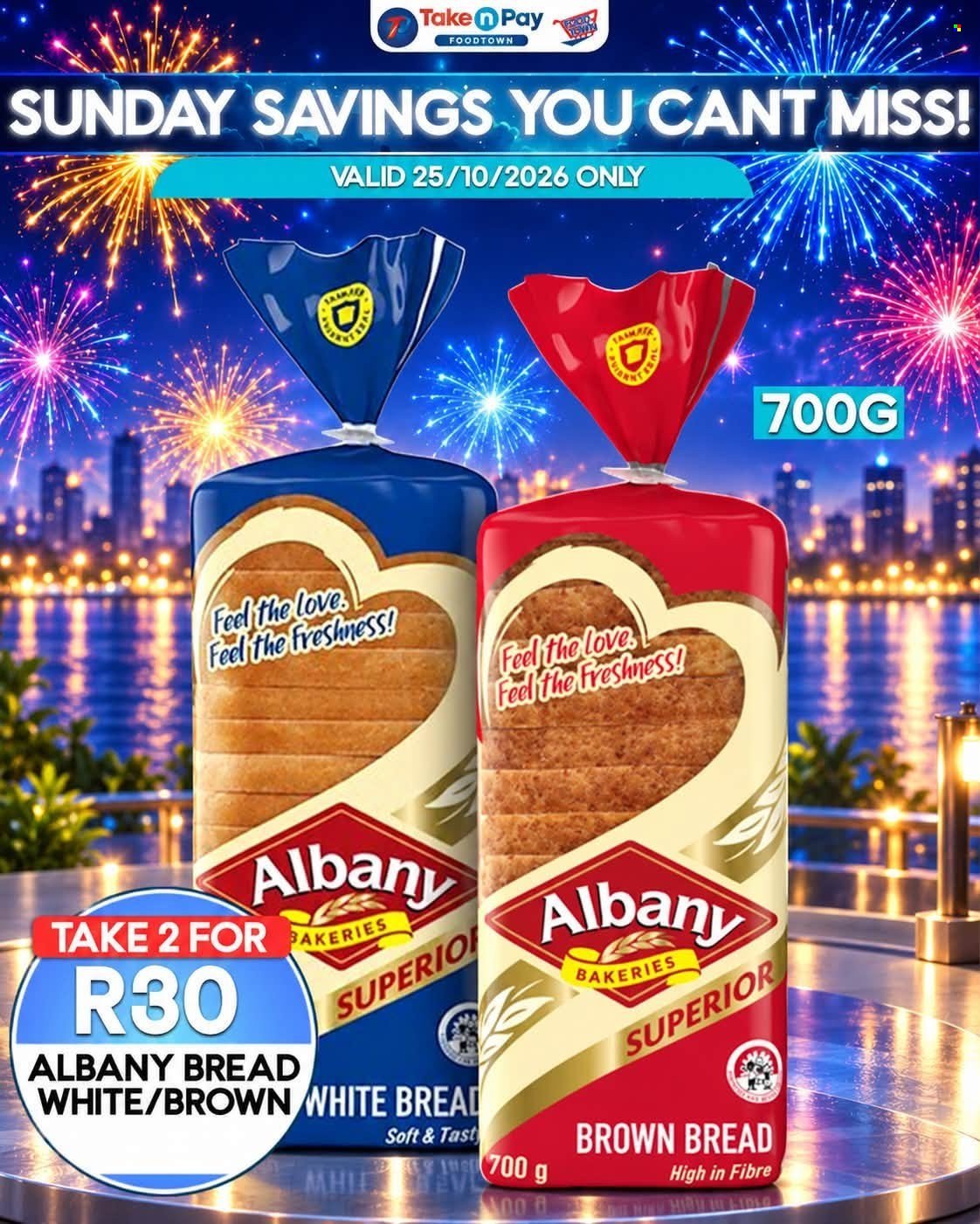 TAKE N PAY specials - From Sunday 25 Oct 2026