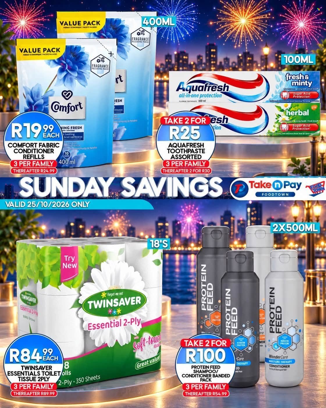 TAKE N PAY specials - From Sunday 25 Oct 2026