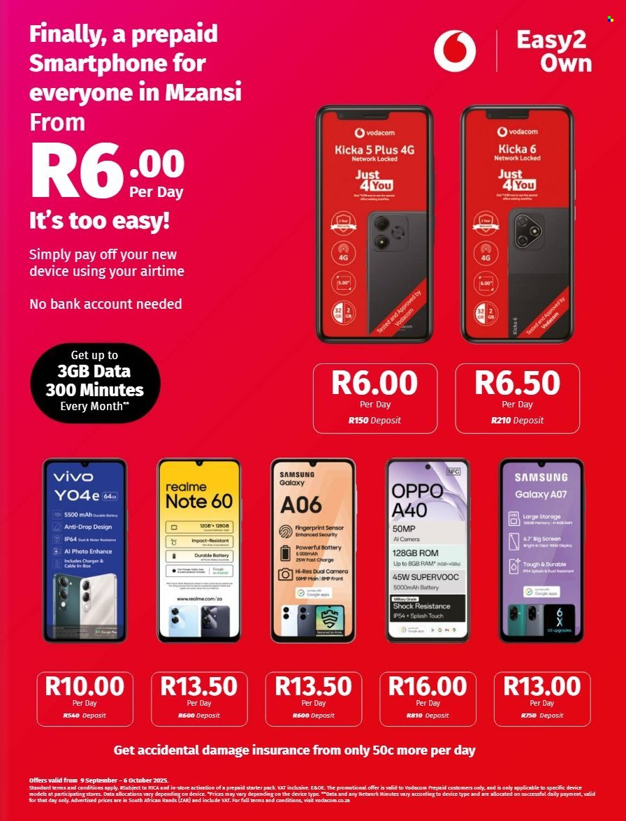 VODACOM specials - From Tuesday 9 Sept 2025 (2025-09-09 - 2025-10-06) | 25