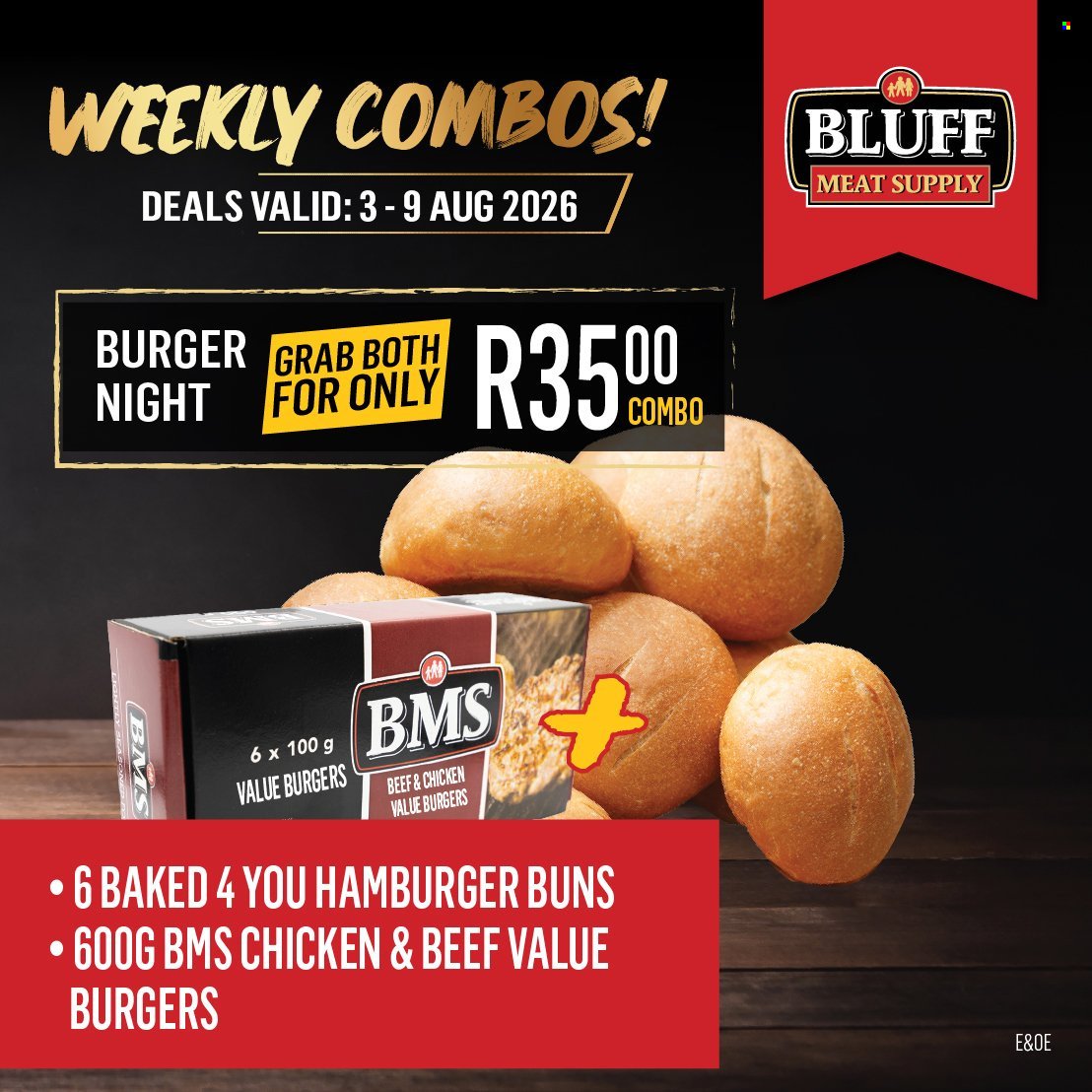 BLUFF MEAT SUPPLY specials - From Monday 3 Aug 2026