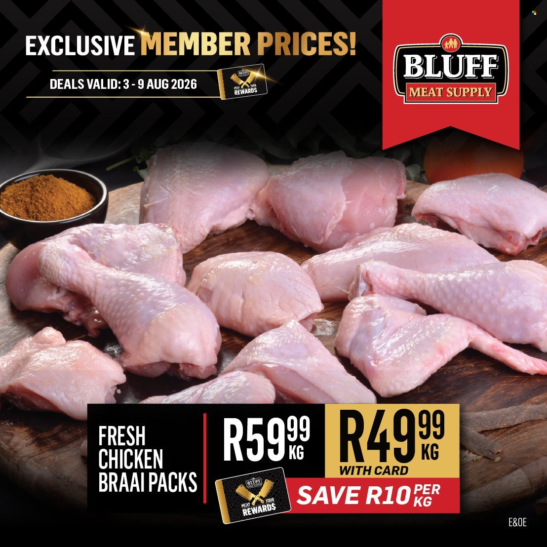 BLUFF MEAT SUPPLY specials - From Monday 3 Aug 2026