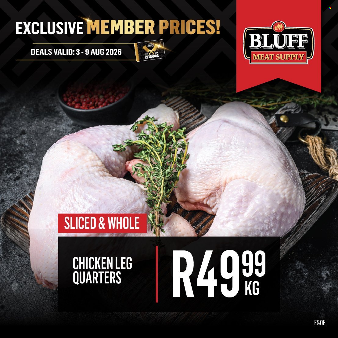 BLUFF MEAT SUPPLY specials - From Monday 3 Aug 2026
