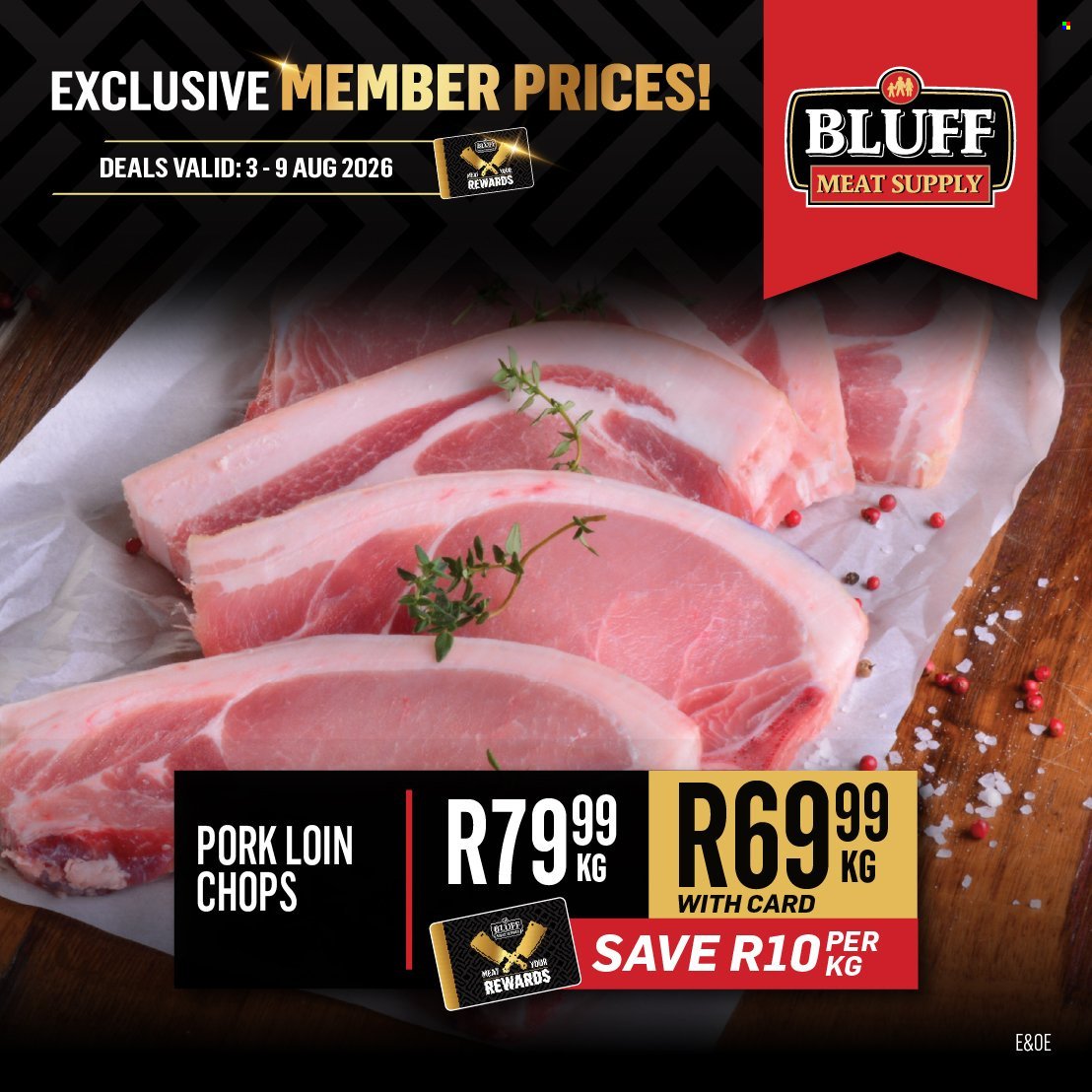 BLUFF MEAT SUPPLY specials - From Monday 3 Aug 2026