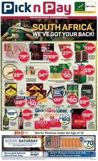 PICK N PAY specials - Weekend Rugby Specials (2025-11-06 - 2025-11-09)