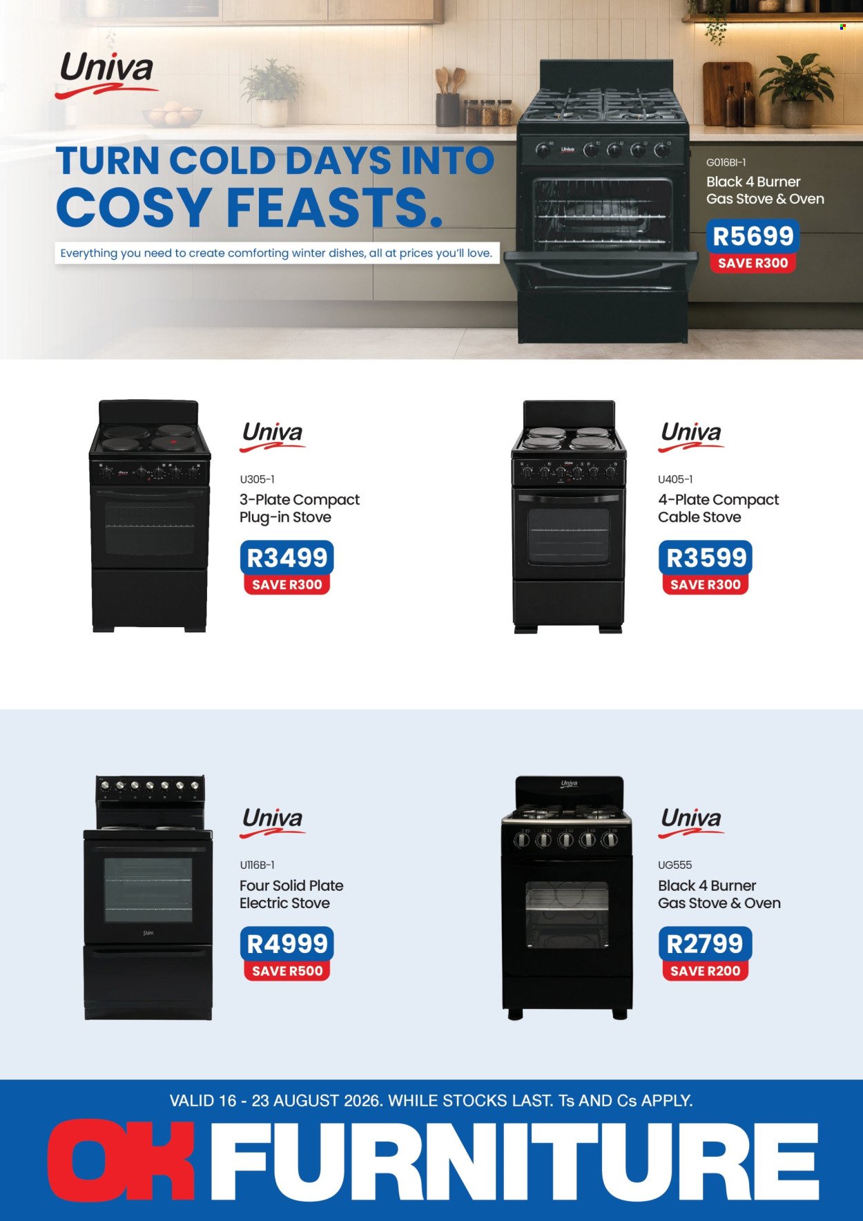 OK FURNITURE specials - From Sunday 16 Aug 2026