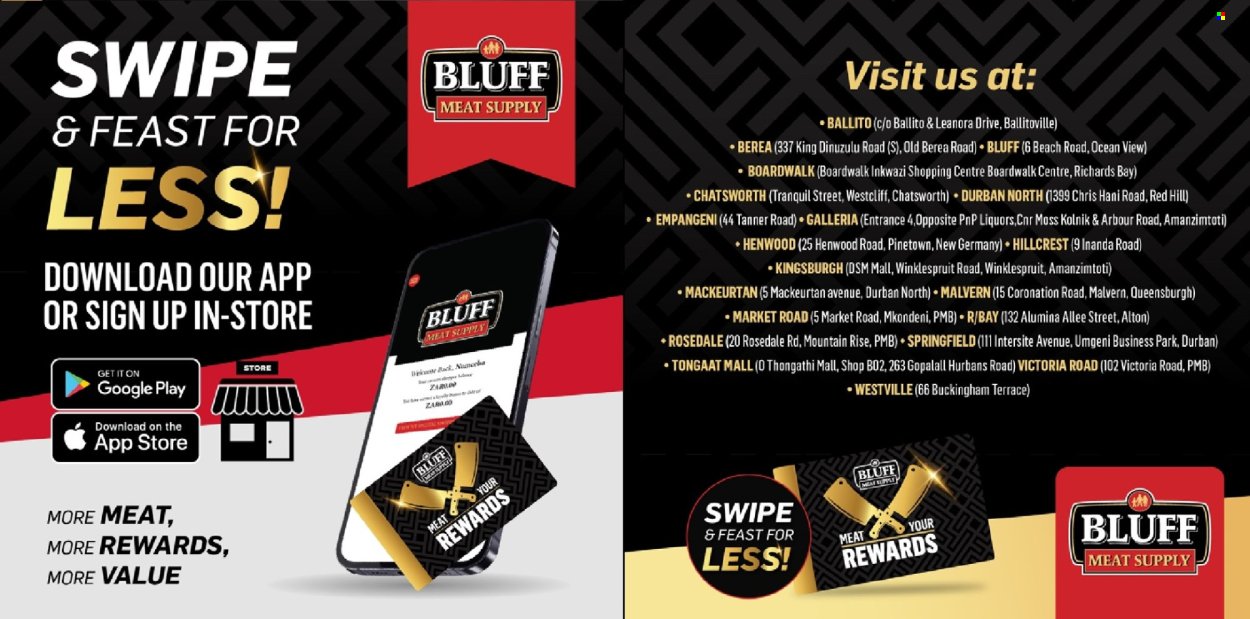 BLUFF MEAT SUPPLY specials - From Monday 5 Oct 2026