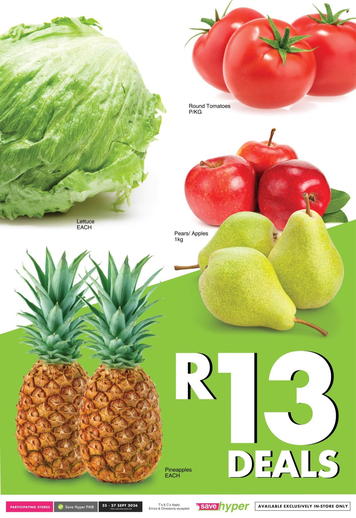 SAVE specials - From Friday 25 Sept 2026
