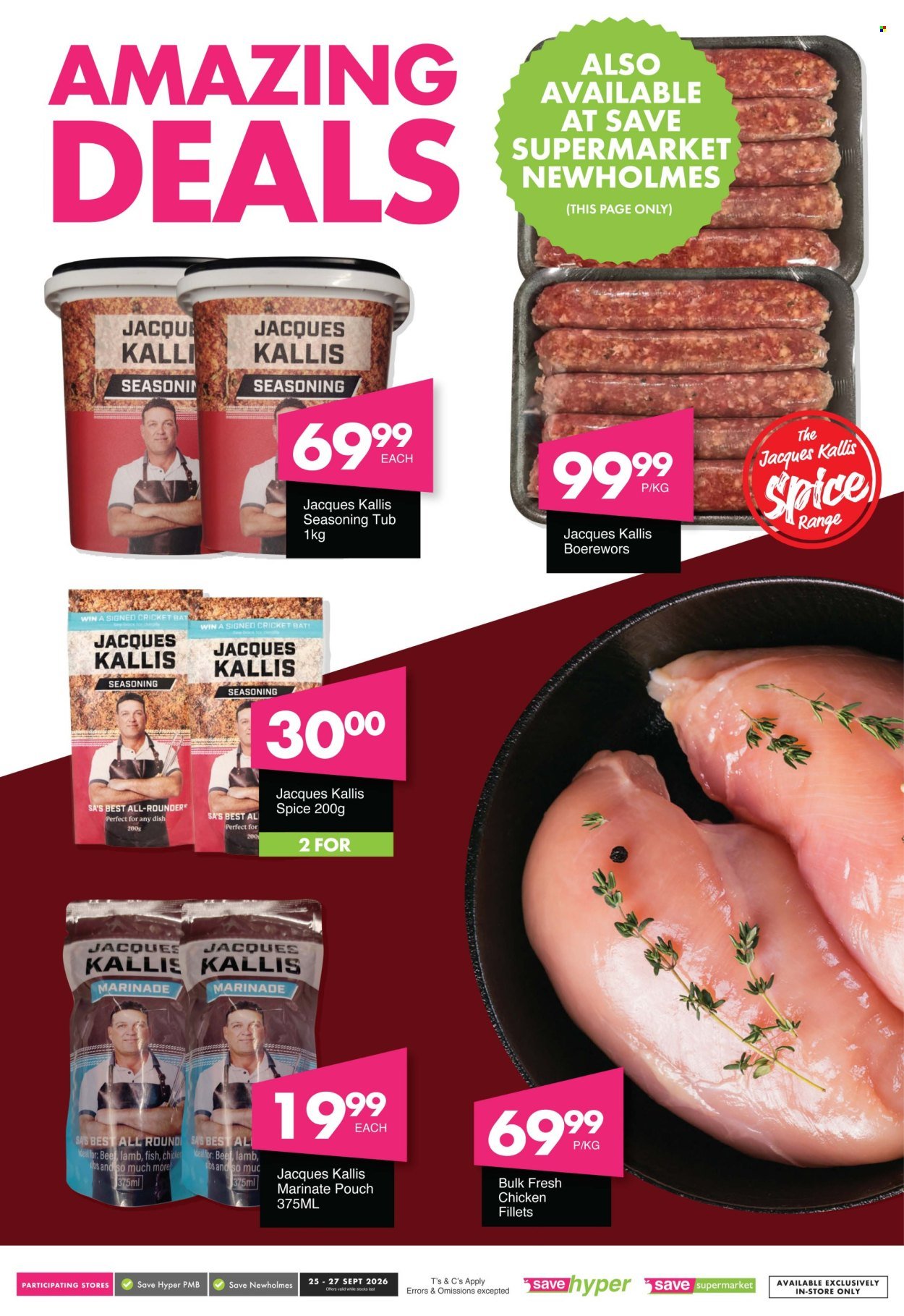 SAVE specials - From Friday 25 Sept 2026