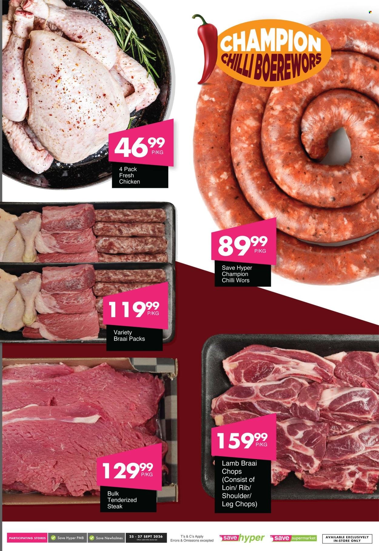 SAVE specials - From Friday 25 Sept 2026