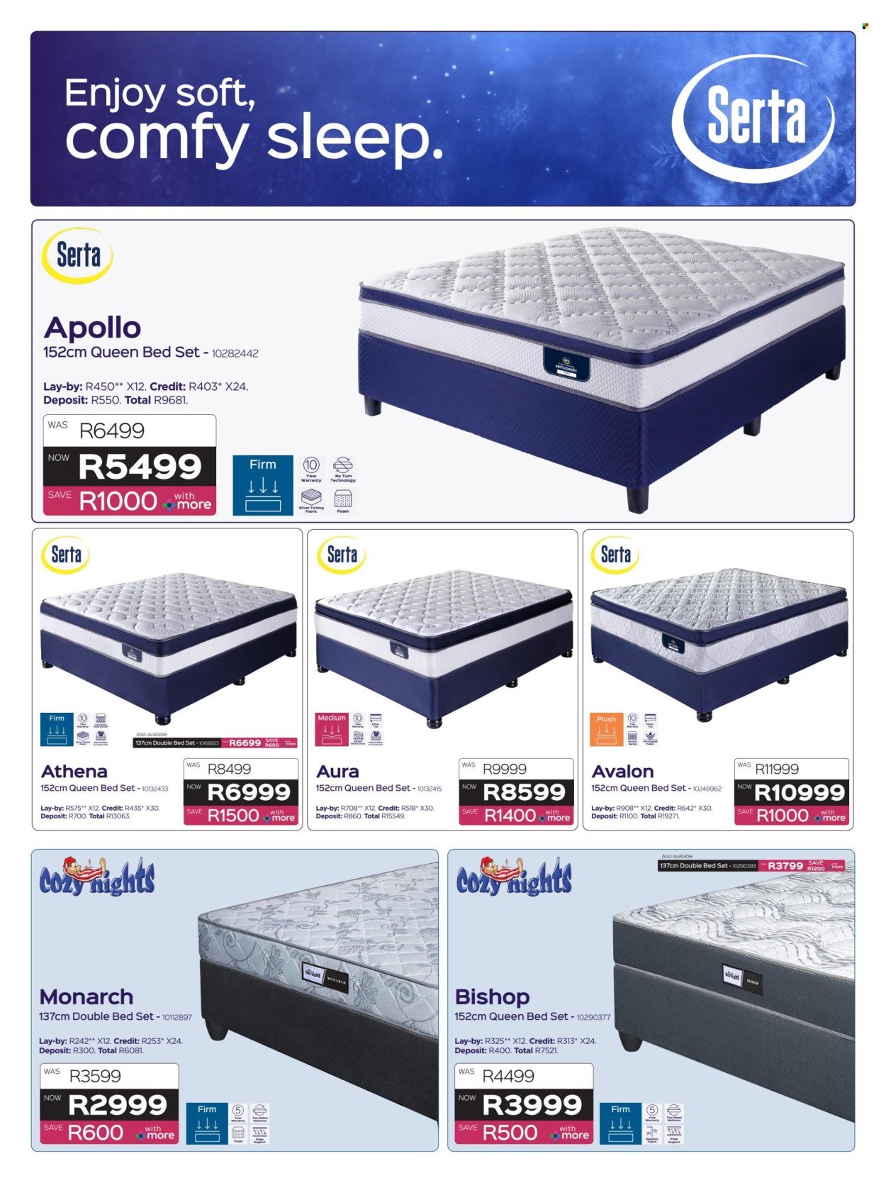 SLEEPMASTERS specials - From Thursday 18 Jun 2026