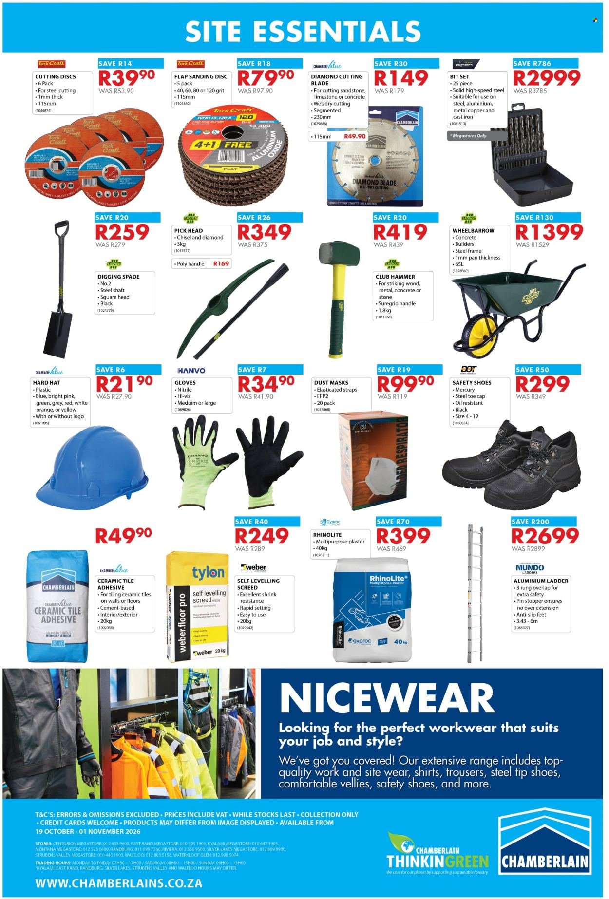 CHAMBERLAIN specials - From Monday 19 Oct 2026