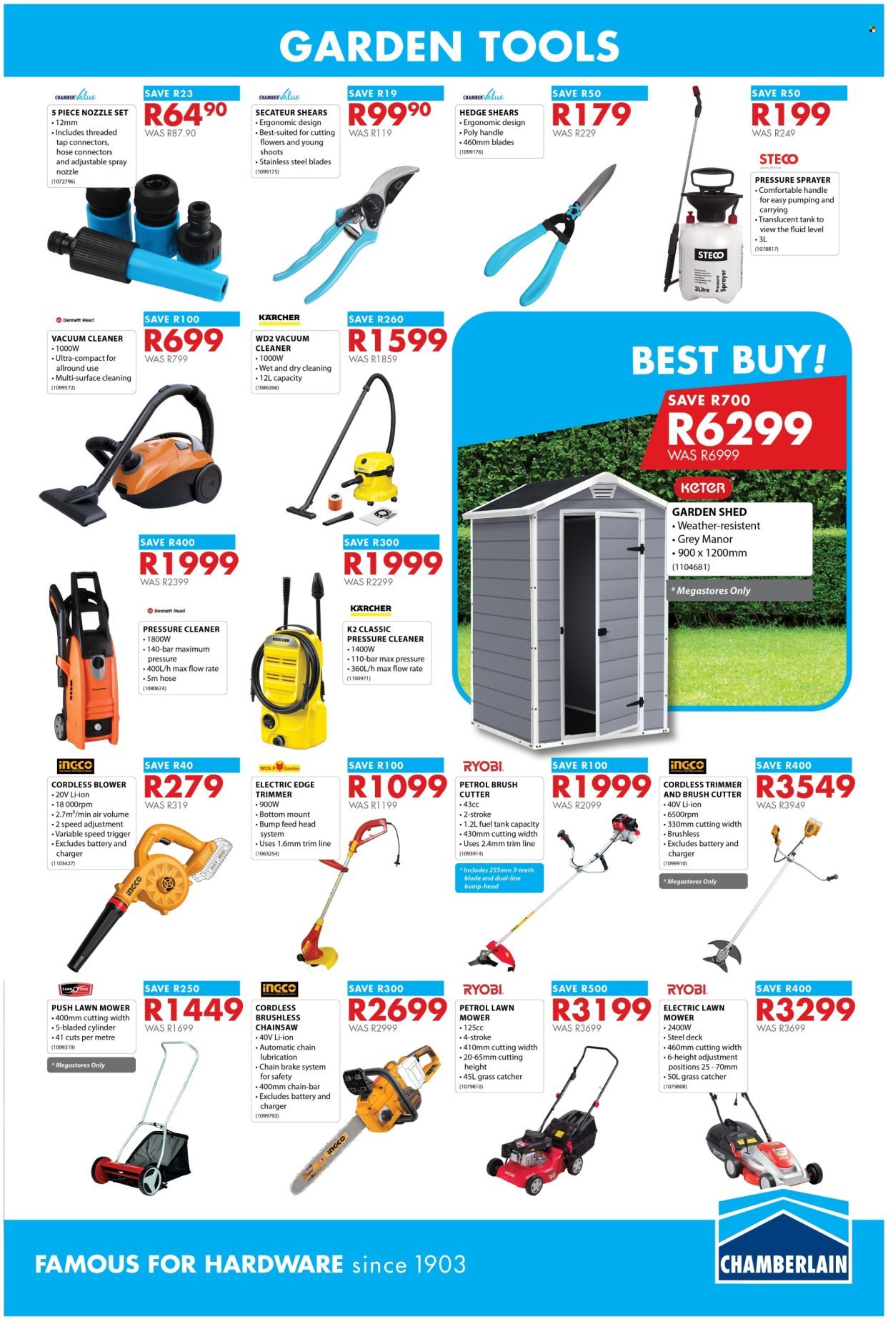 CHAMBERLAIN specials - From Monday 19 Oct 2026