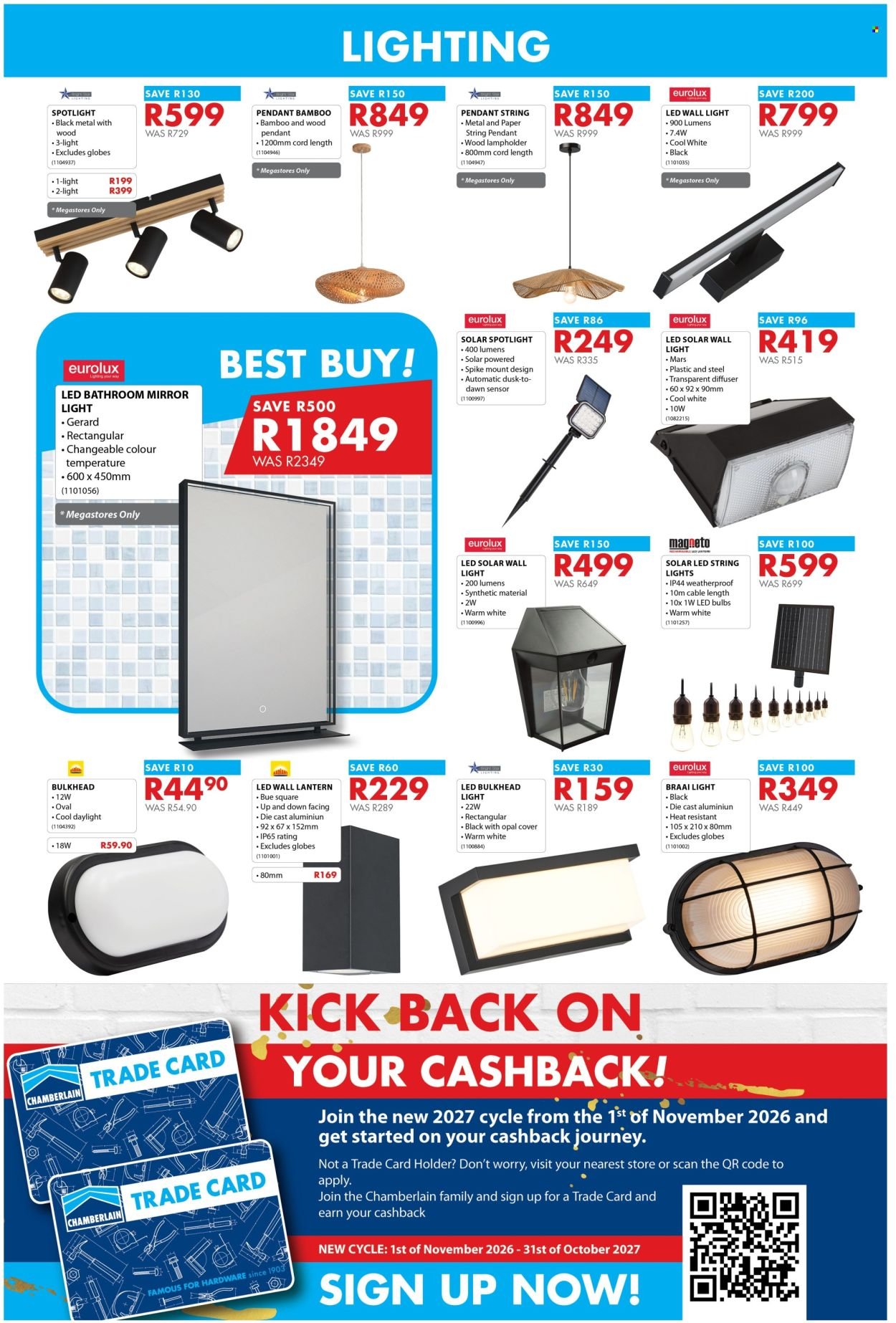 CHAMBERLAIN specials - From Monday 19 Oct 2026