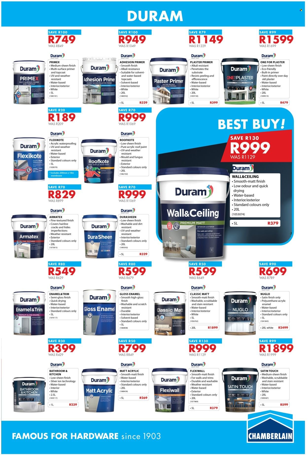 CHAMBERLAIN specials - From Monday 19 Oct 2026