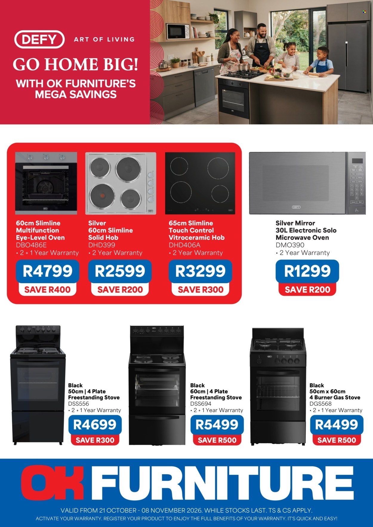 OK FURNITURE specials - From Wednesday 21 Oct 2026