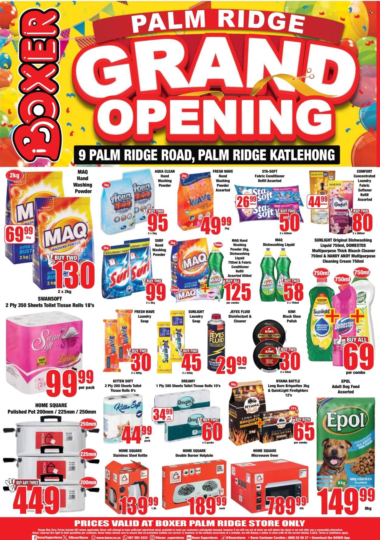 BOXER specials - Grand Opening