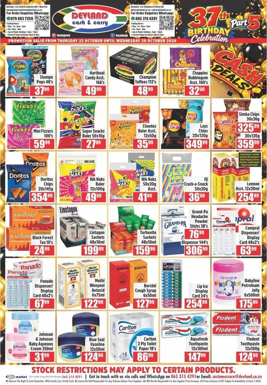 DEVLAND specials - From Thursday 22 Oct 2026
