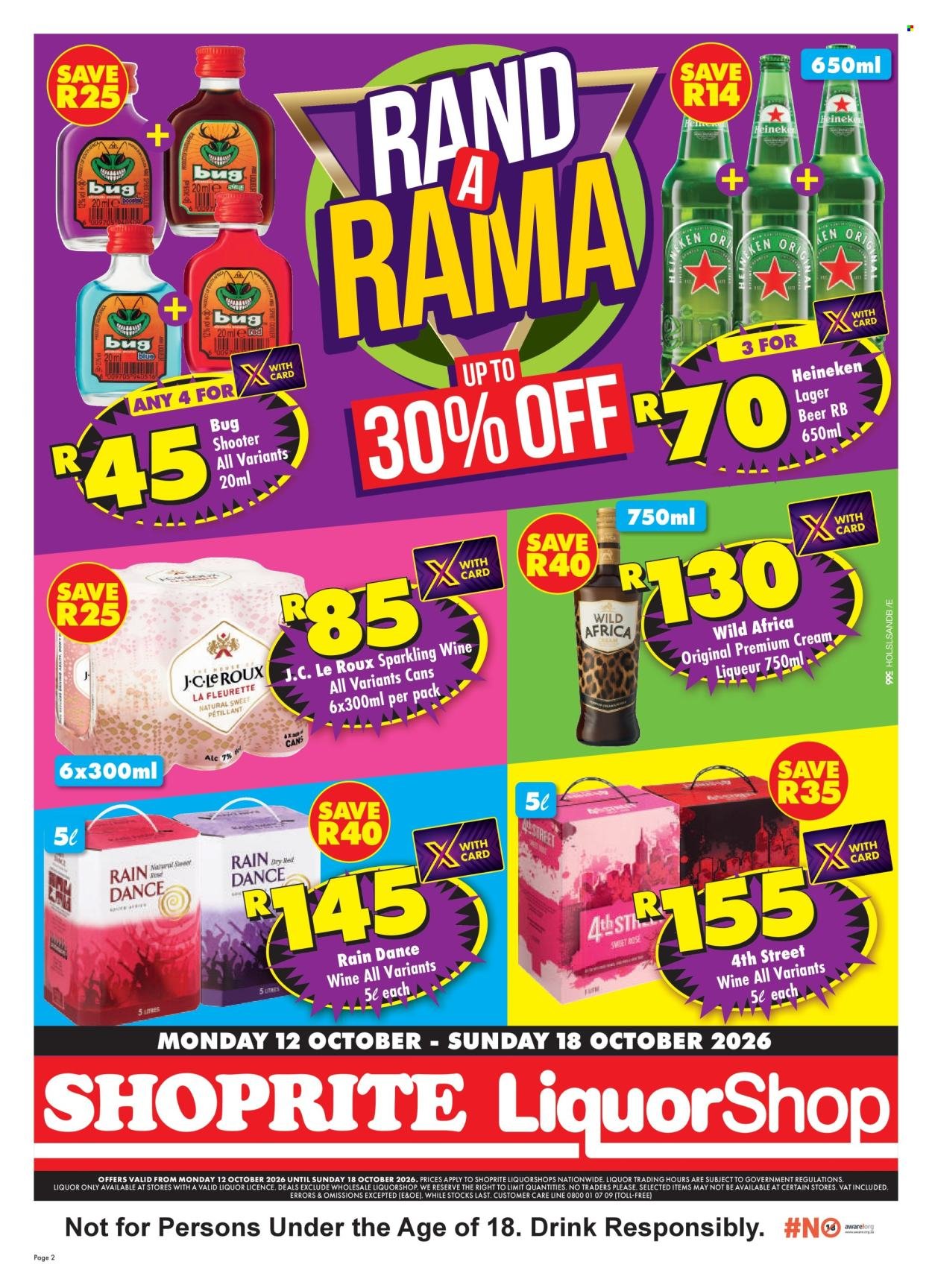 SHOPRITE specials - LiquorShop Rand a Rama
