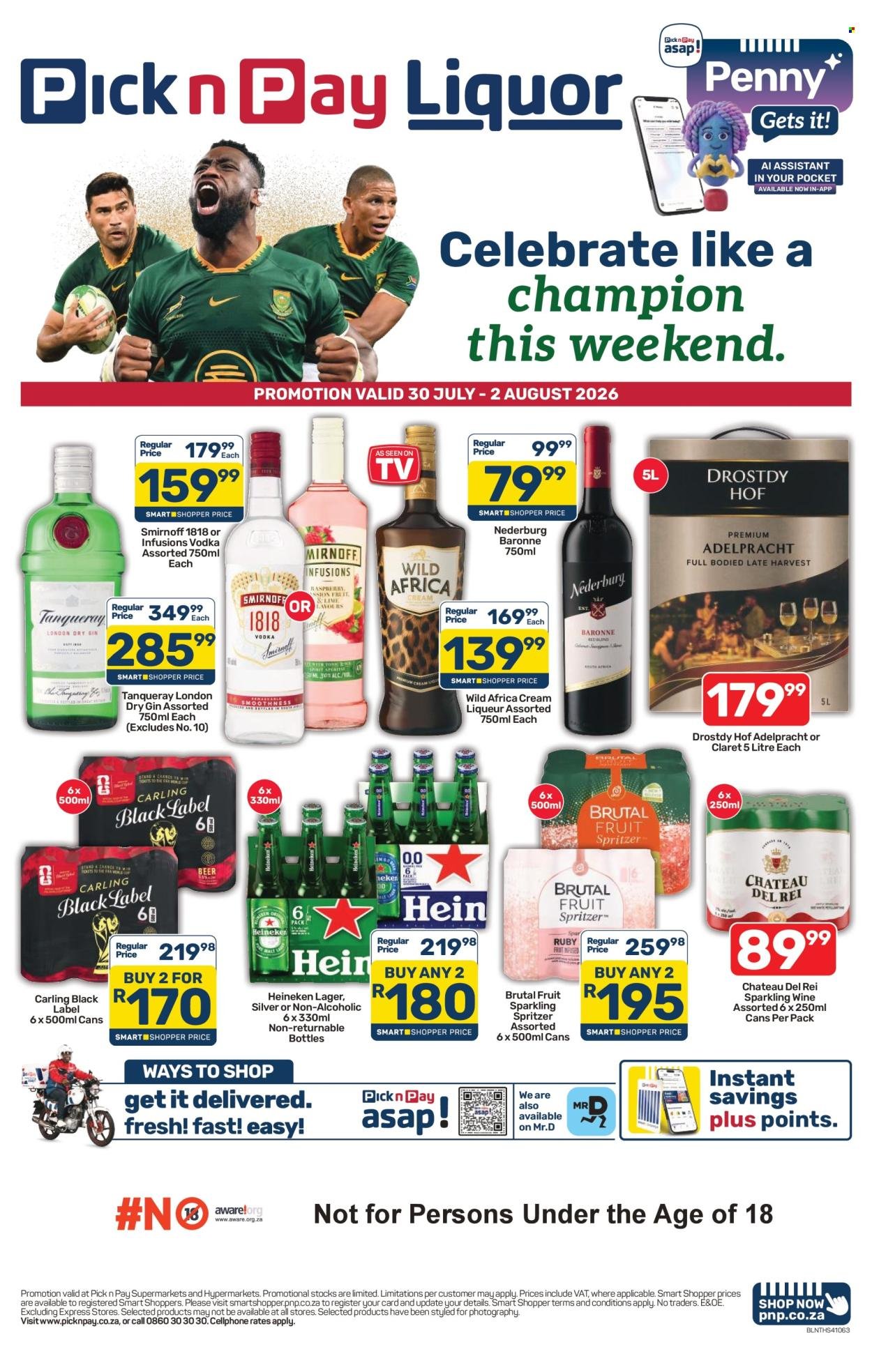 PICK N PAY specials - Liquor Weekend Specials