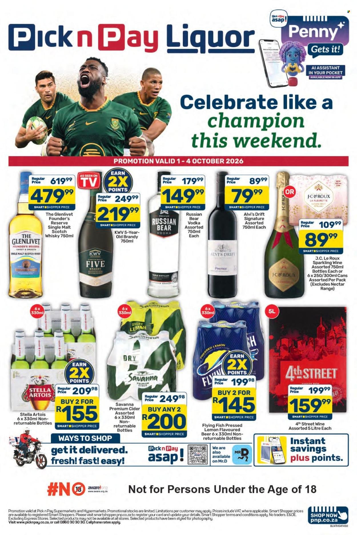 PICK N PAY specials - Weekend Liquor Specials