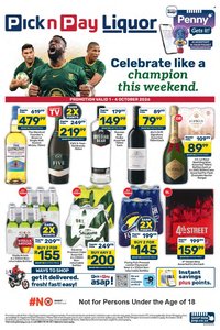 PICK N PAY specials - Weekend Liquor Specials