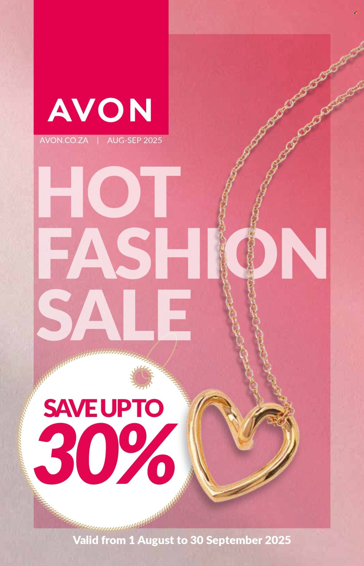 AVON specials - Hot fashion sale 30% (2025-08-01 - 2025-09-30) | 1