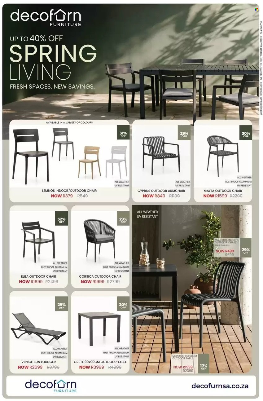 DECOFURN FURNITURE specials - September 2026