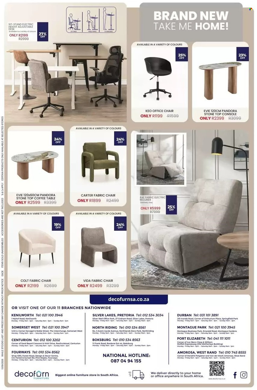DECOFURN FURNITURE specials - September 2026