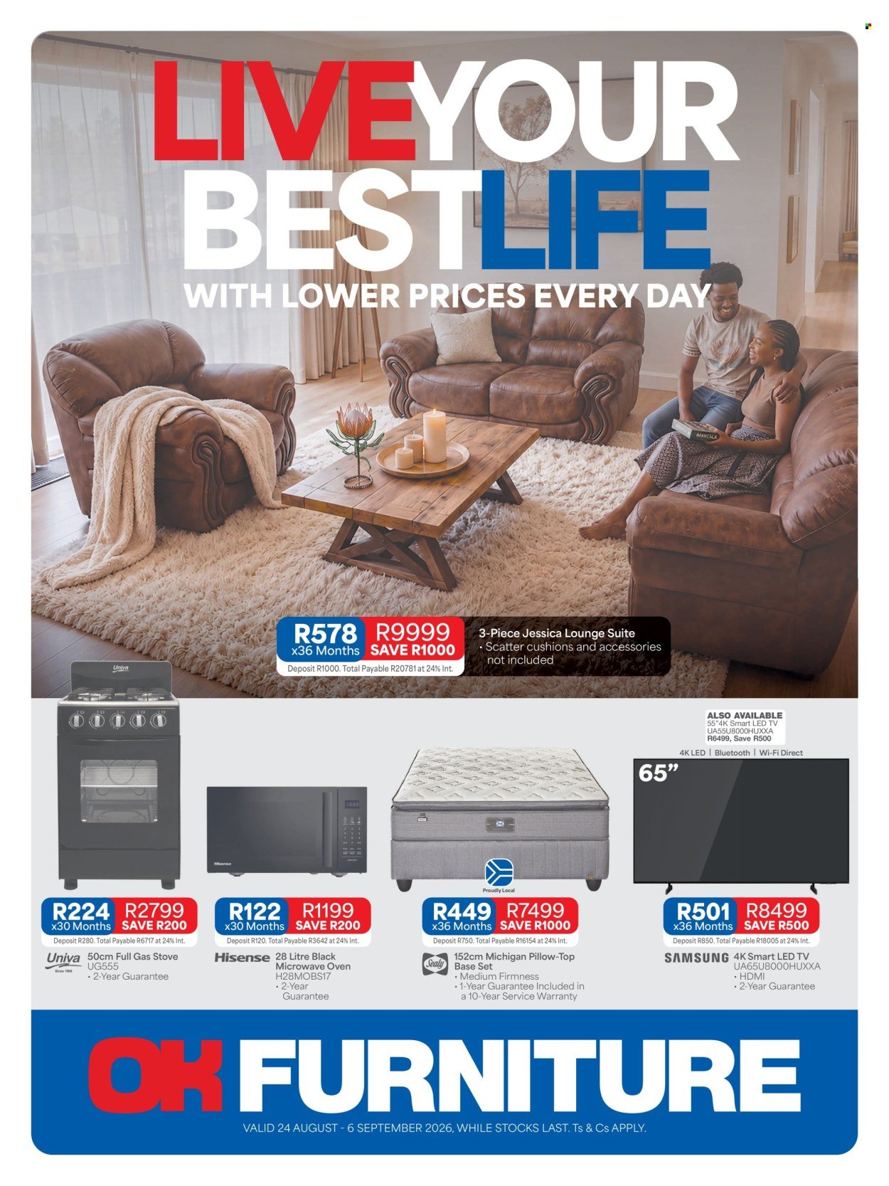 OK FURNITURE specials - From Monday 24 Aug 2026