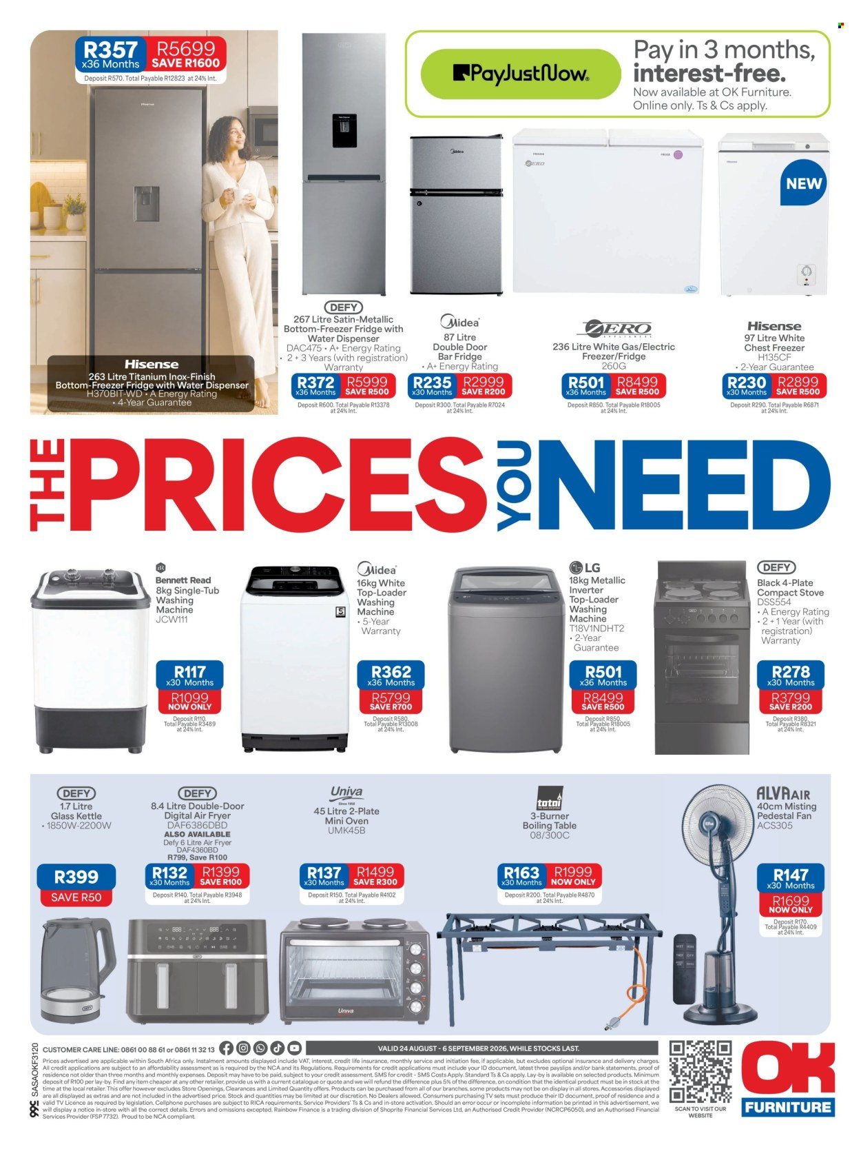 OK FURNITURE specials - From Monday 24 Aug 2026