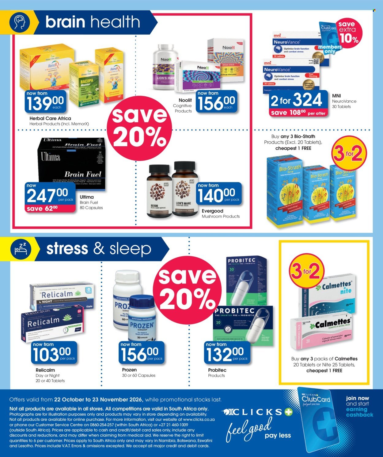 CLICKS specials - From Thursday 22 Oct 2026