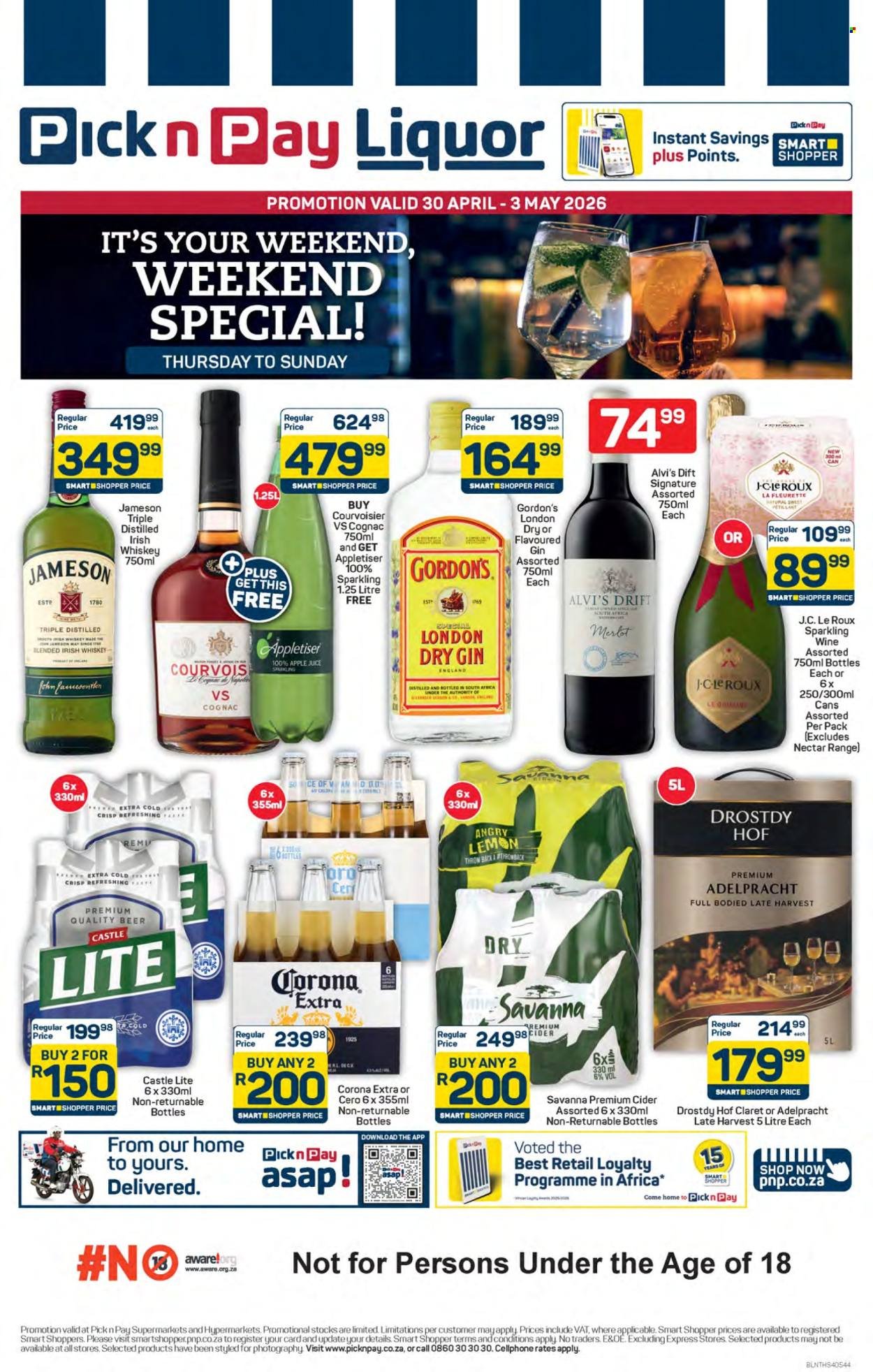 PICK N PAY specials - Weekend Liquor Specials (2026-04-30 - 2026-05-03) | 1