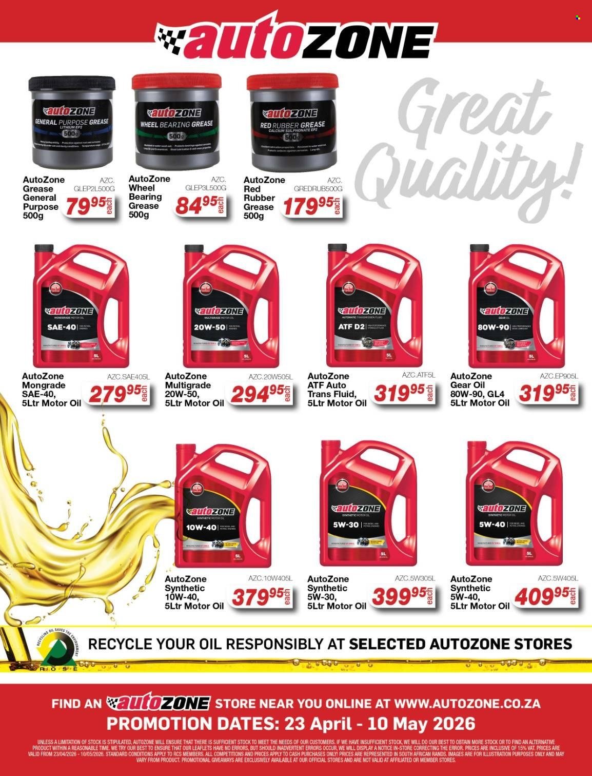 AUTOZONE specials - April National Promotion (2026-04-23 - 2026-05-10) | 16