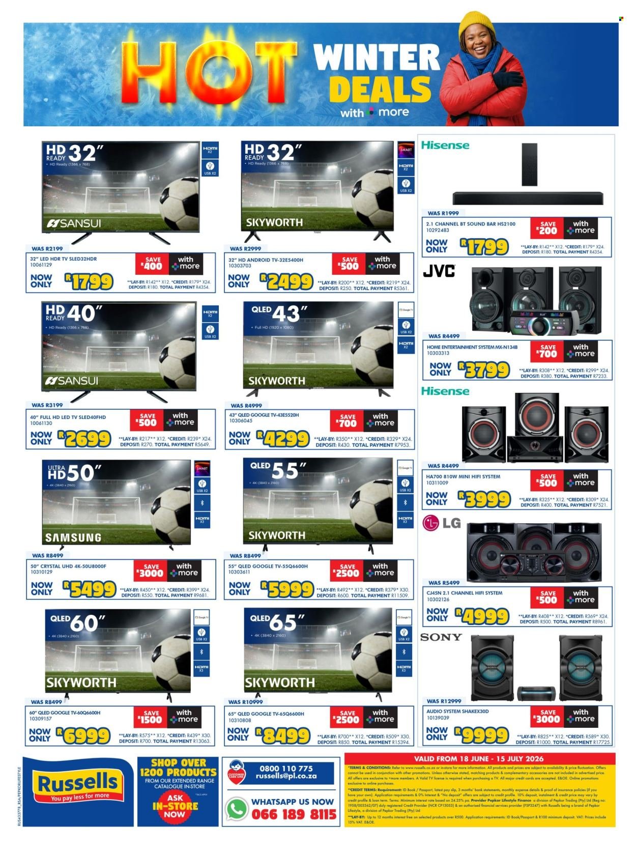 RUSSELLS specials - From Thursday 18 Jun 2026