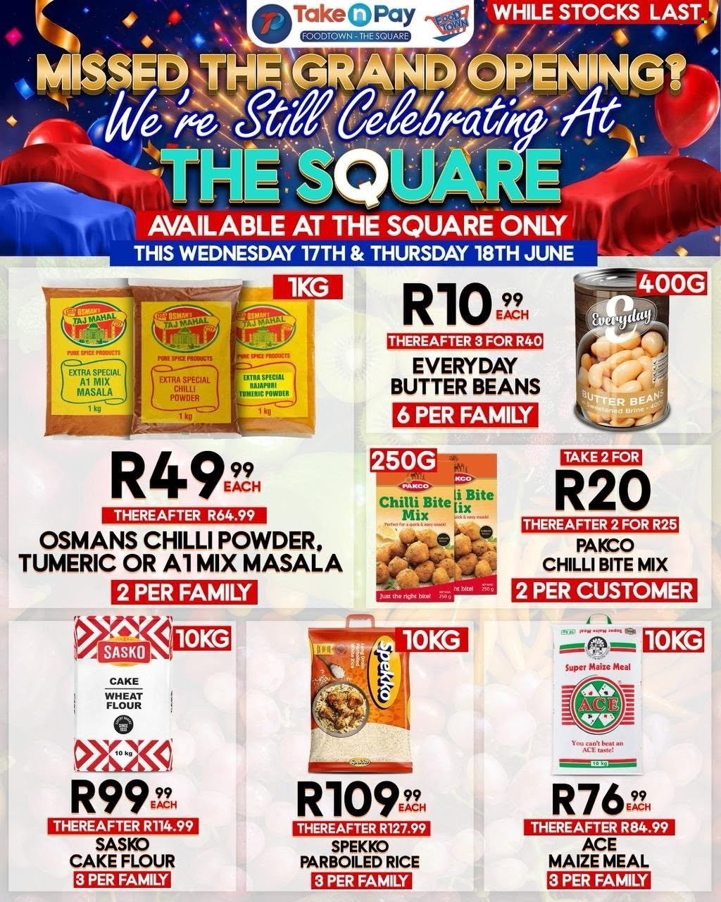 TAKE N PAY specials - From Wednesday 17 Jun 2026