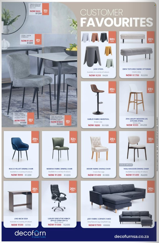 DECOFURN FURNITURE specials - August 2026