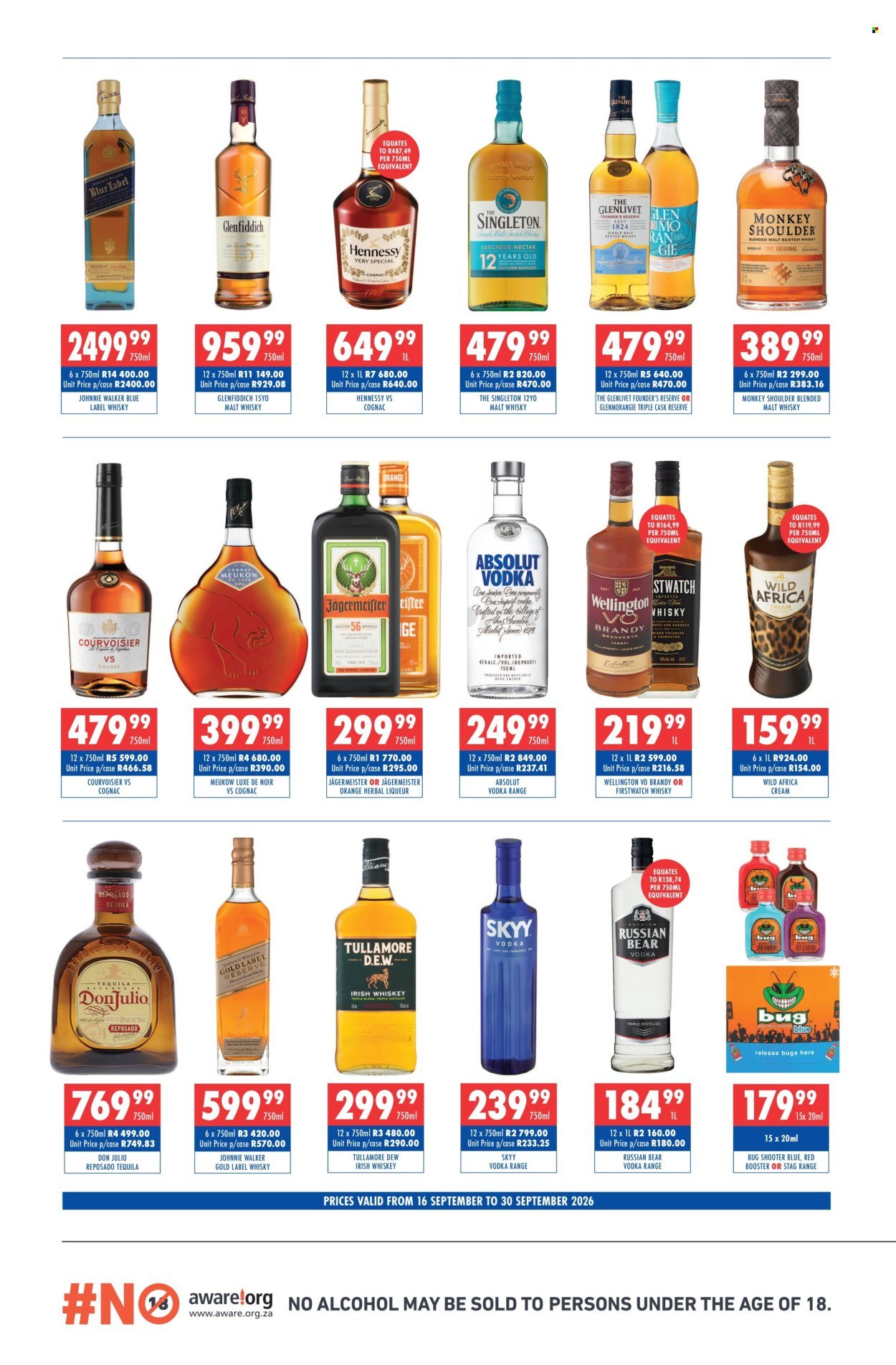 ULTRA LIQUORS specials - From Wednesday 16 Sept 2026