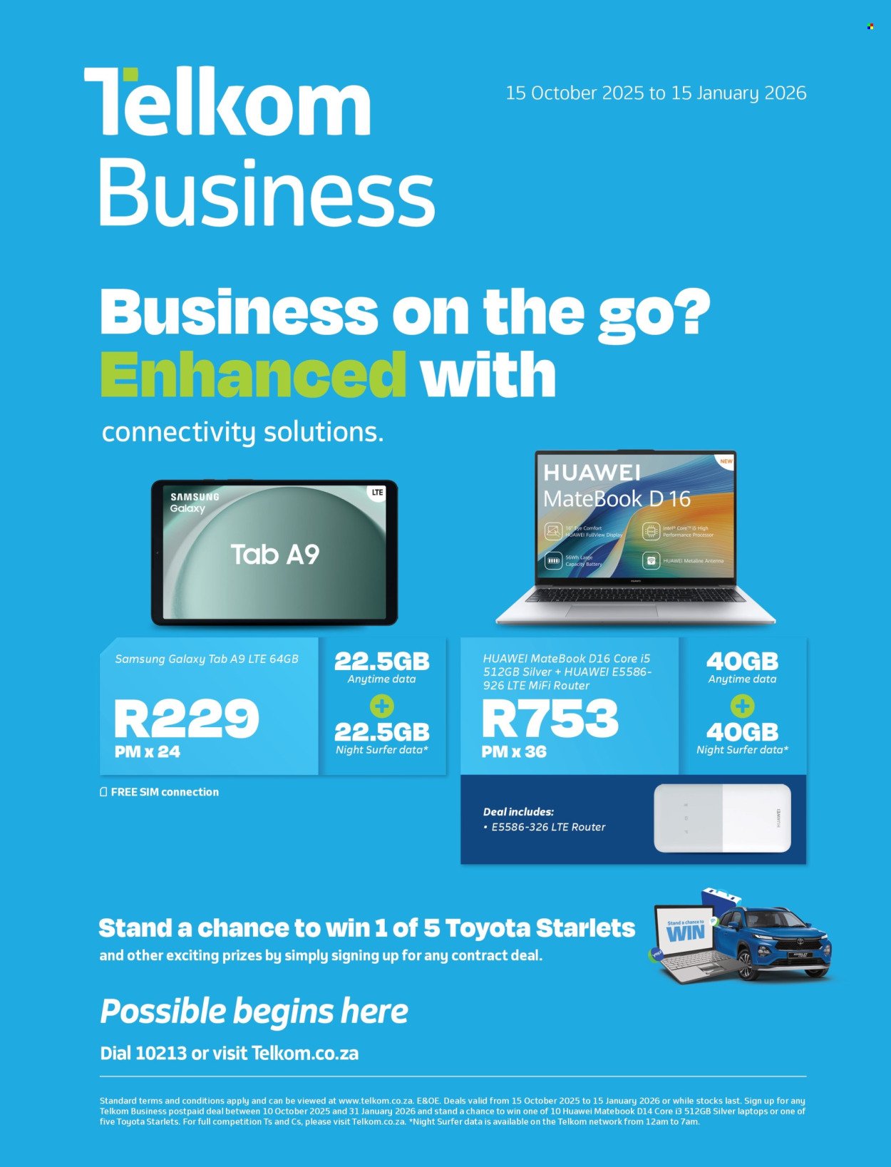 TELKOM specials - From Wednesday 15 Oct 2025 (2025-10-15 - 2026-01-15) | 9
