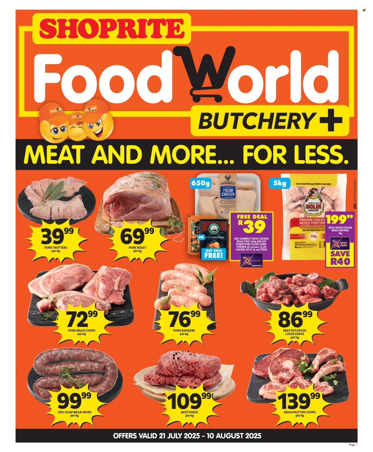 SHOPRITE specials - FoodWorld Month End Leaflet Korsten (2025-07-21 - 2025-08-10) | 1