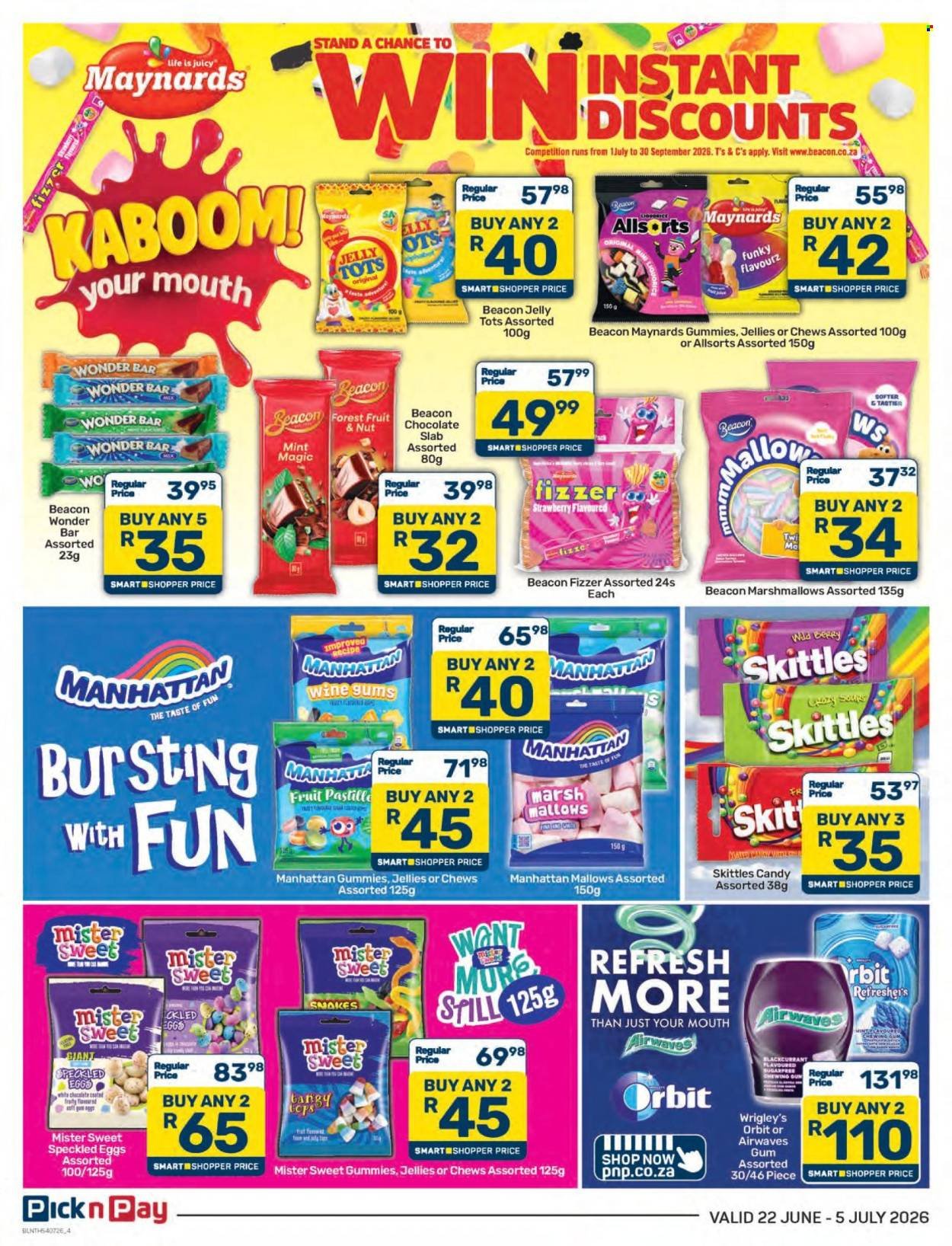 PICK N PAY specials - Sweets & Treats Specials