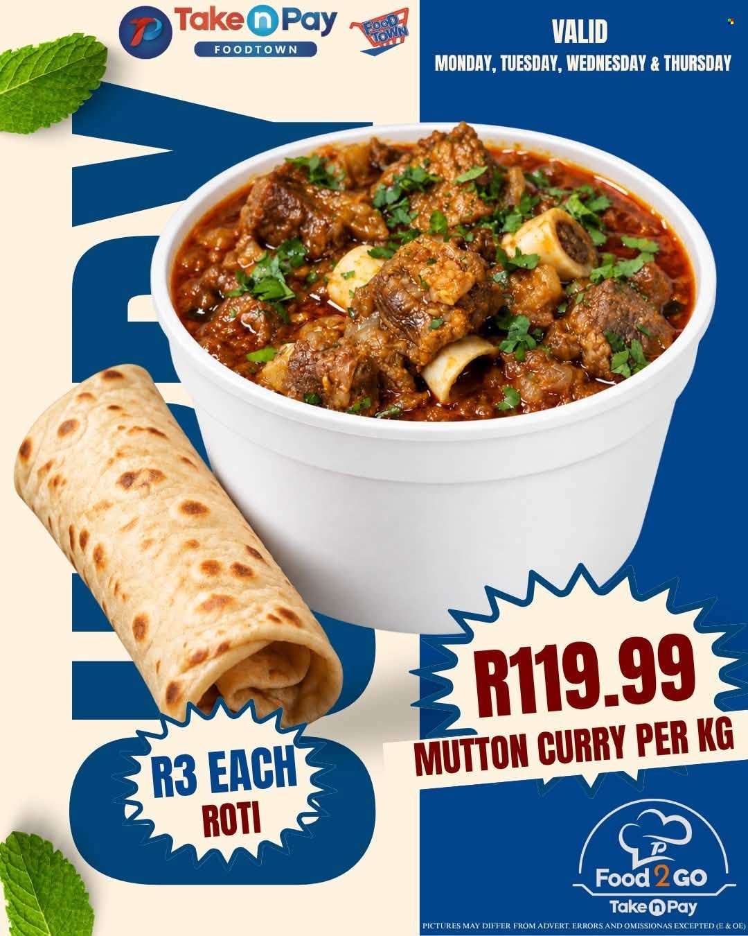 TAKE N PAY specials - From Monday 19 Oct 2026