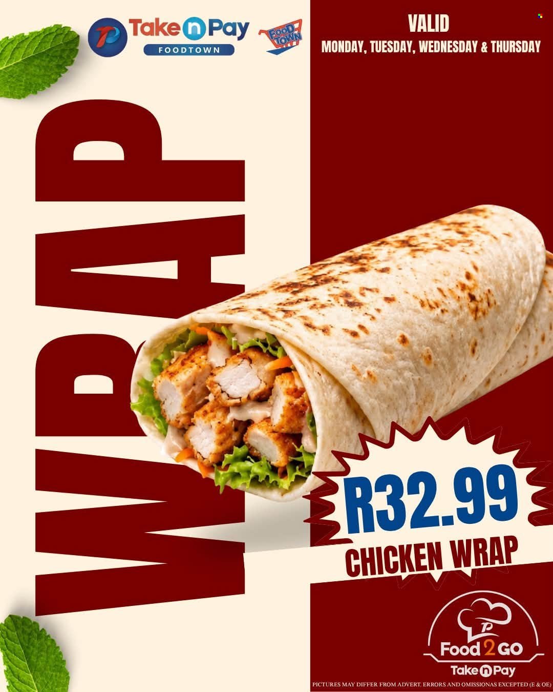 TAKE N PAY specials - From Monday 19 Oct 2026
