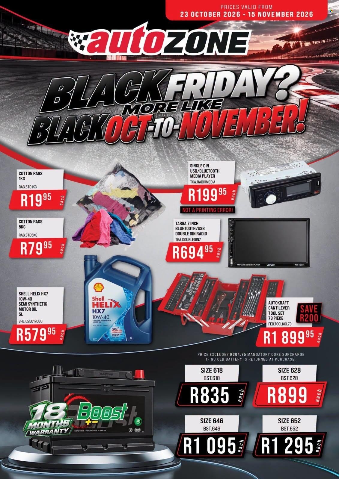 AUTOZONE specials - Black Friday? More like BlackOct-to-November