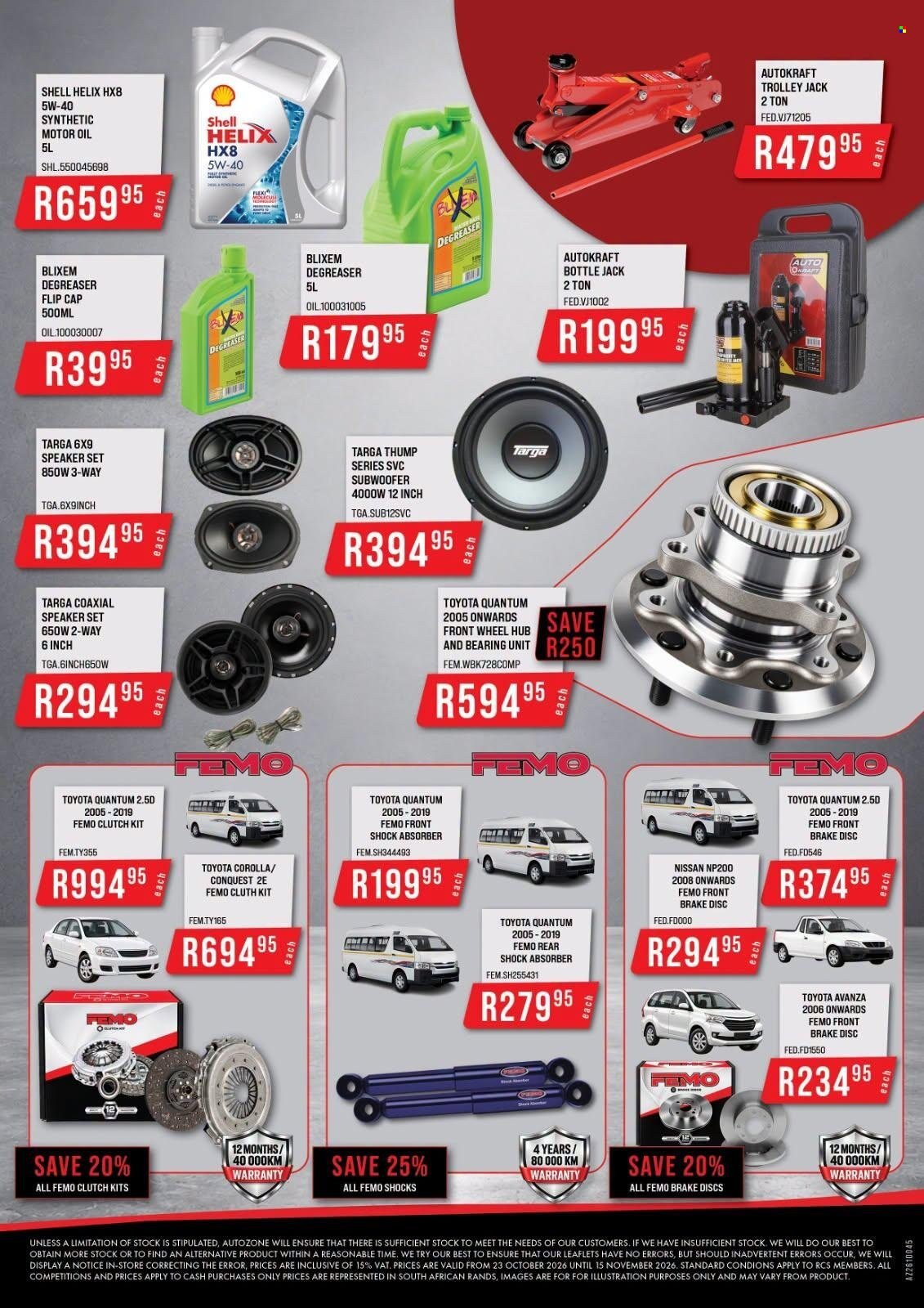 AUTOZONE specials - Black Friday? More like BlackOct-to-November
