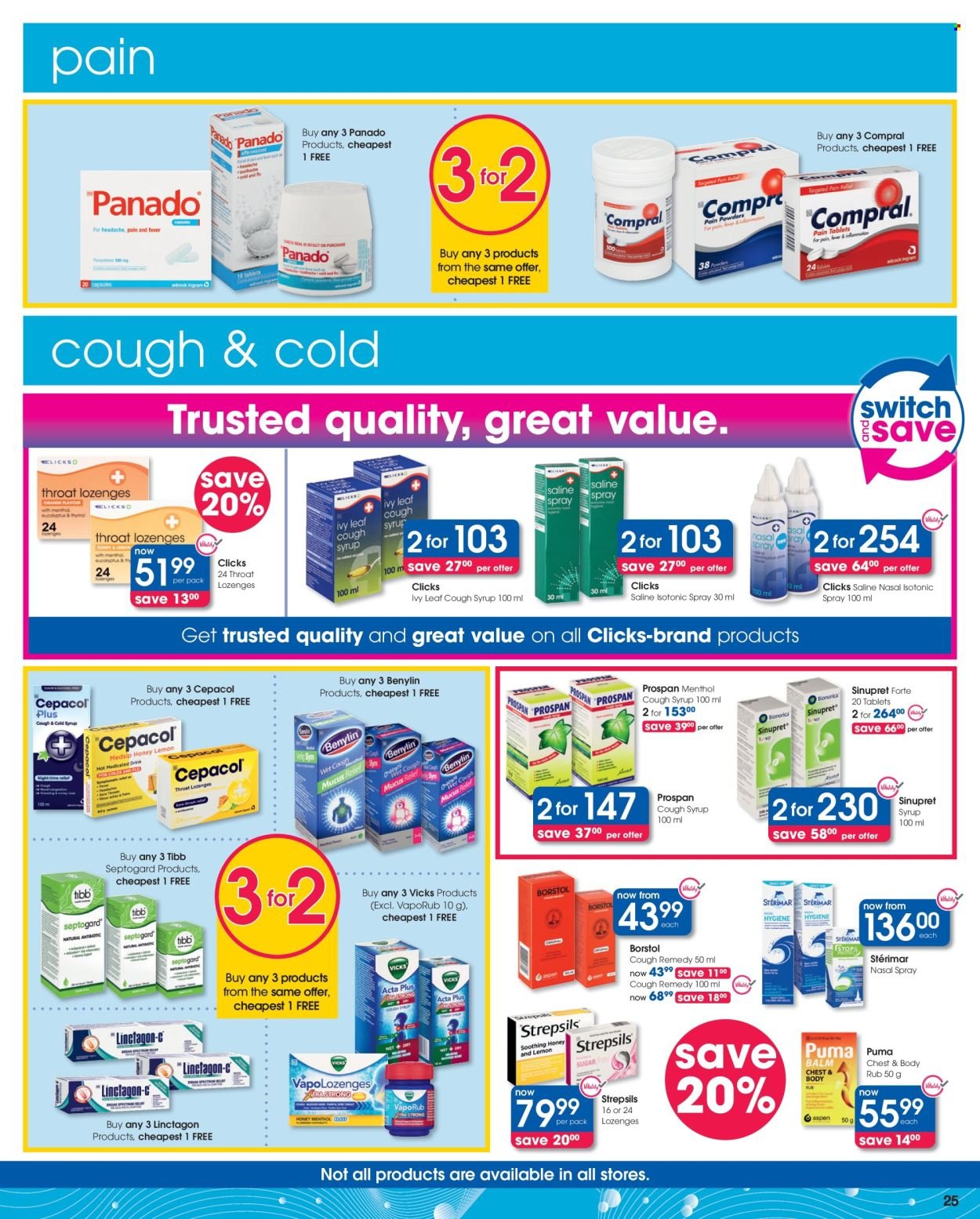 CLICKS specials - From Tuesday 22 Jul 2025 (2025-07-22 - 2025-08-06) | 25