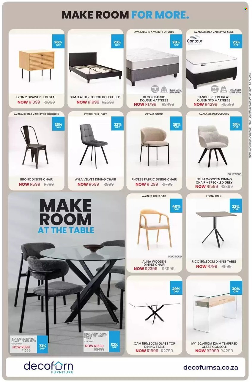 DECOFURN FURNITURE specials - From Thursday 29 Oct 2026