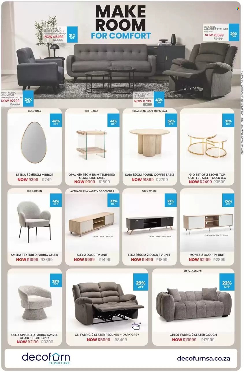 DECOFURN FURNITURE specials - From Thursday 29 Oct 2026