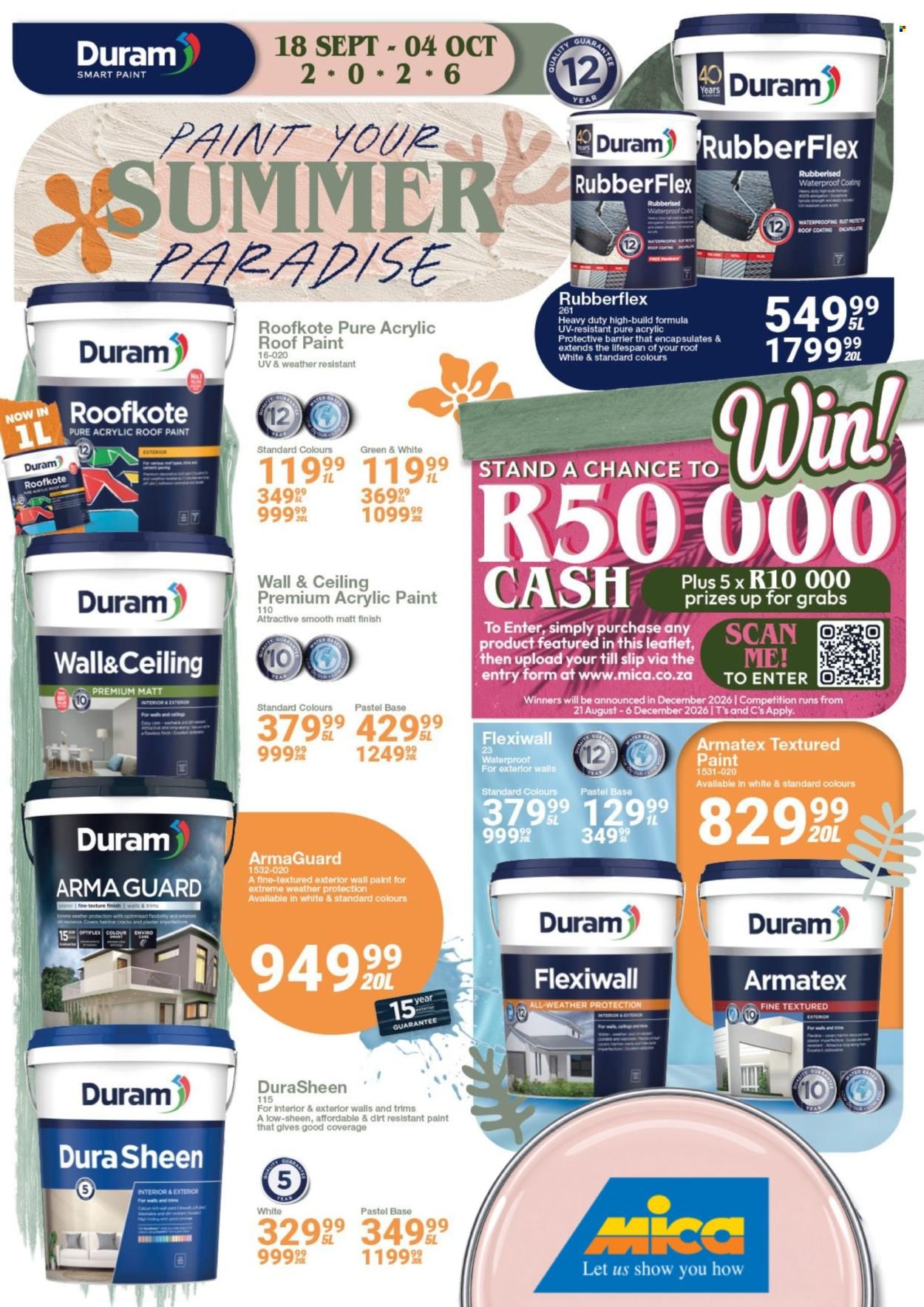MICA specials - From Friday 18 Sept 2026