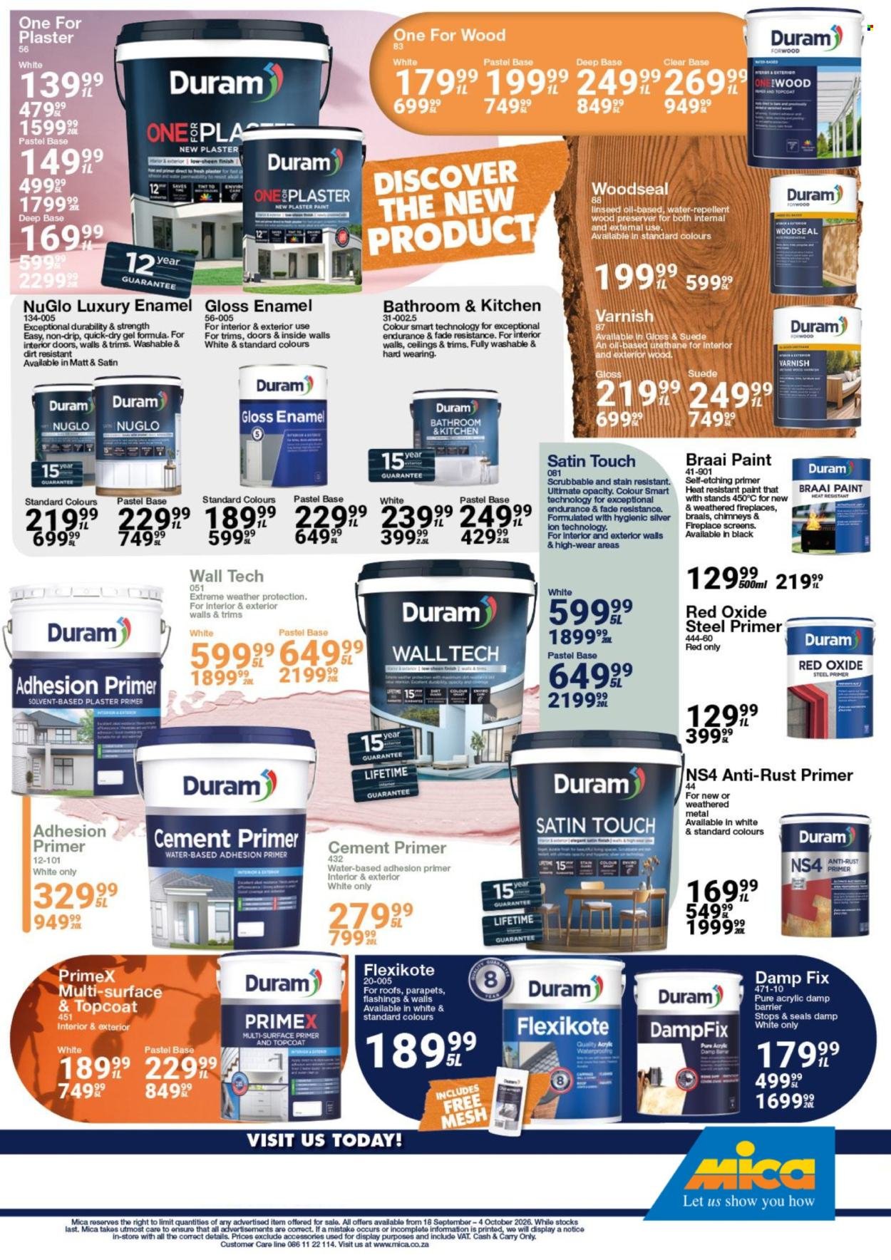 MICA specials - From Friday 18 Sept 2026