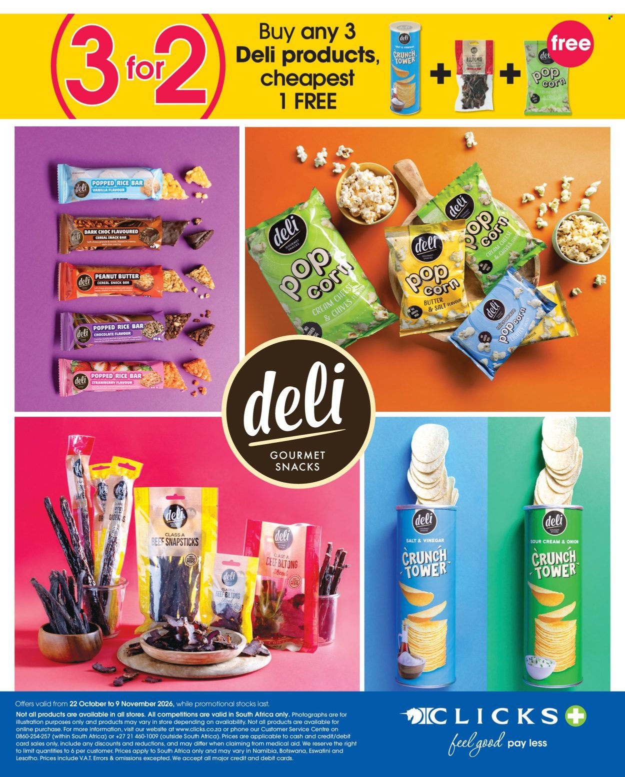 CLICKS specials - From Thursday 22 Oct 2026